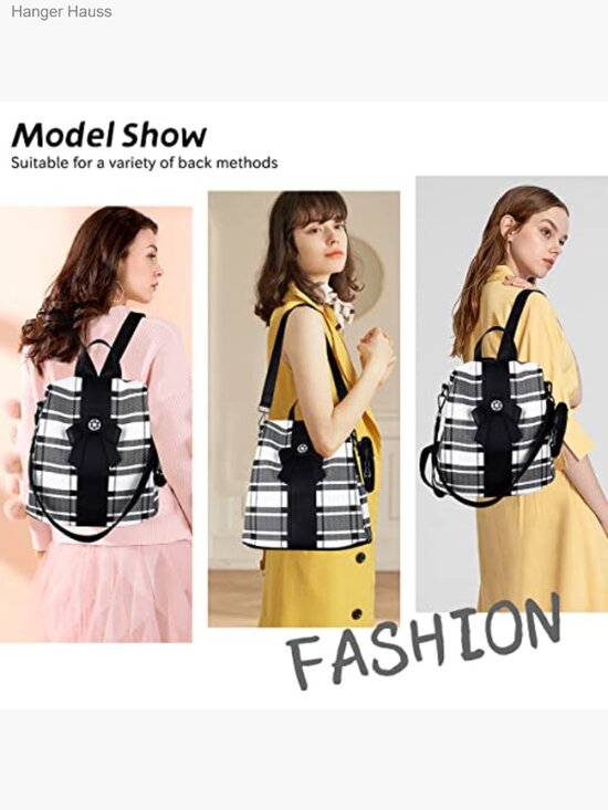 Vegan Leather Fashion Backpack Purse Anti-Theft Shoulder Bag Daypack